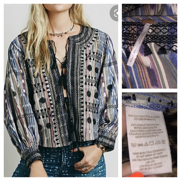 free people embroidered tassel jacket - Picture 7 of 8